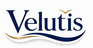 Velutis logo, premium paper towel brand from Romania