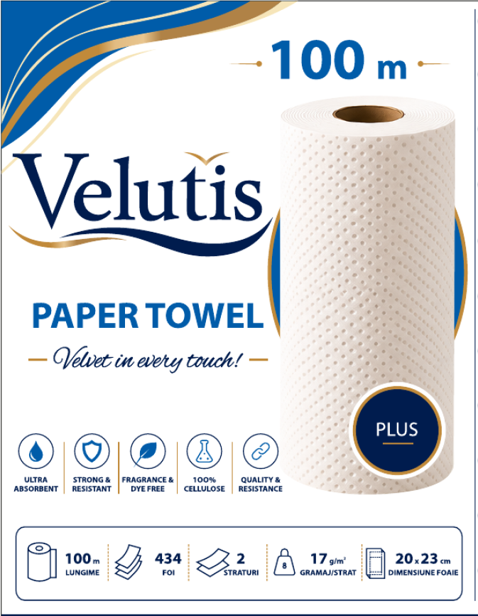 Velutis Plus professional paper towel roll